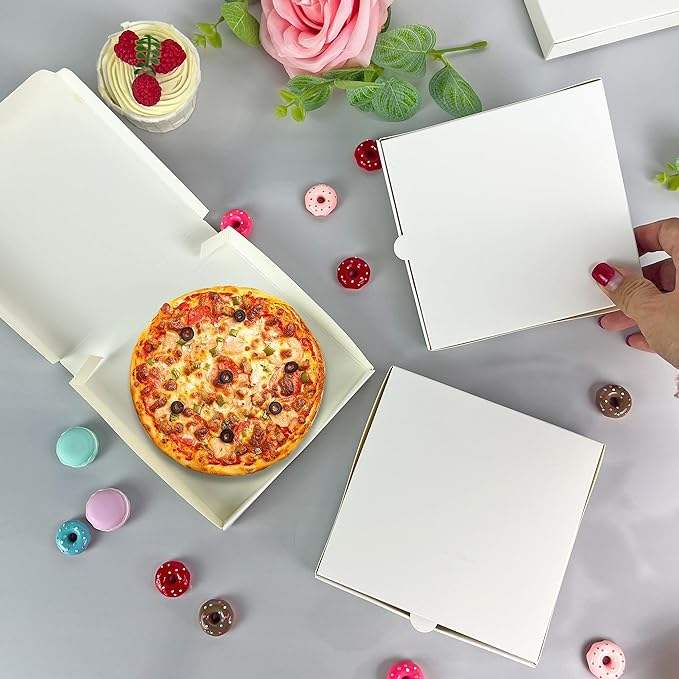 Mini White Pizza Boxes for Homemade Pizzas Homemade Cookies Custom Pizza Boxs