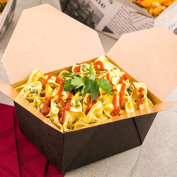 One-time Label Lockable Packaging Box Heat-resistant and Cold-resistant Can Withstand Hot Oil and Cold Food Food Box