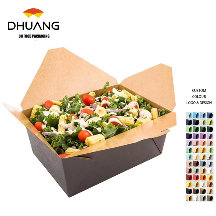 One-time Label Lockable Packaging Box Heat-resistant and Cold-resistant Can Withstand Hot Oil and Cold Food Food Box