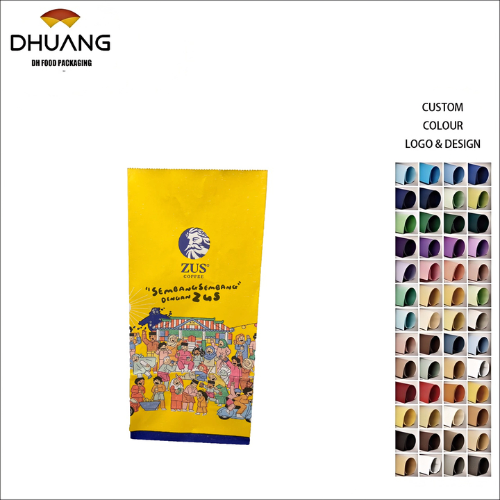 Eco Friendly Kraft Brown Flat Bottom Paper Grocery Bag Fast Food Packaging Take Out Deli Carrier Bags Bulk Oil-proof Paper Bag