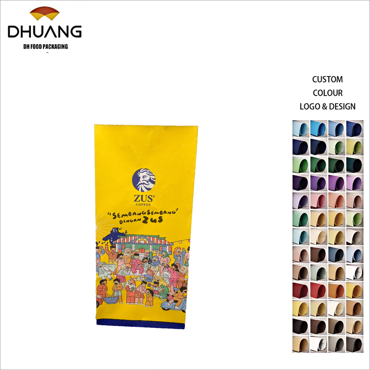 Eco Friendly Kraft Brown Flat Bottom Paper Grocery Bag Fast Food Packaging Take Out Deli Carrier Bags Bulk Oil-proof Paper Bag