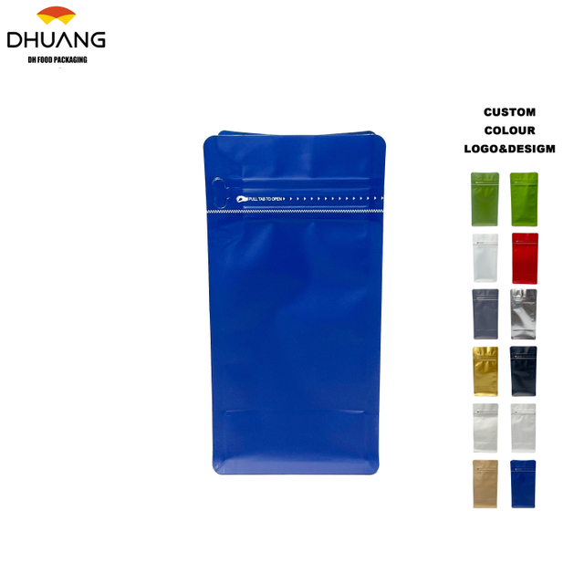 There Are sealed Bags with Aluminum Coating Suitable for Storing Coffee Beans the Design Features an Octagonal Seal Coffee Bags