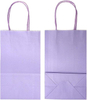 Small Light Purple Kraft Paper Bag with Handles Durable Embossed Supermarket Use Craft Paper Bag Gift Bag