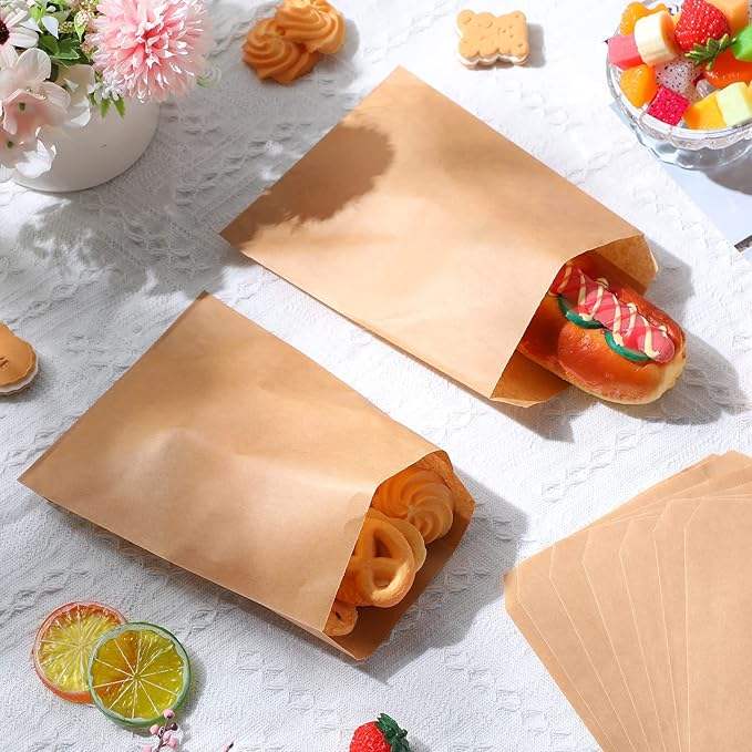 Oil-proof Food Packaging Paper Bag Made of Kraft Paper Suitable for Baking Food Grade Oil-proof Paper Bag