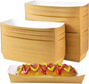 Customizable Disposable Mini Paper Food Boat Kraft Paper Snack Dessert Plate Food Tray