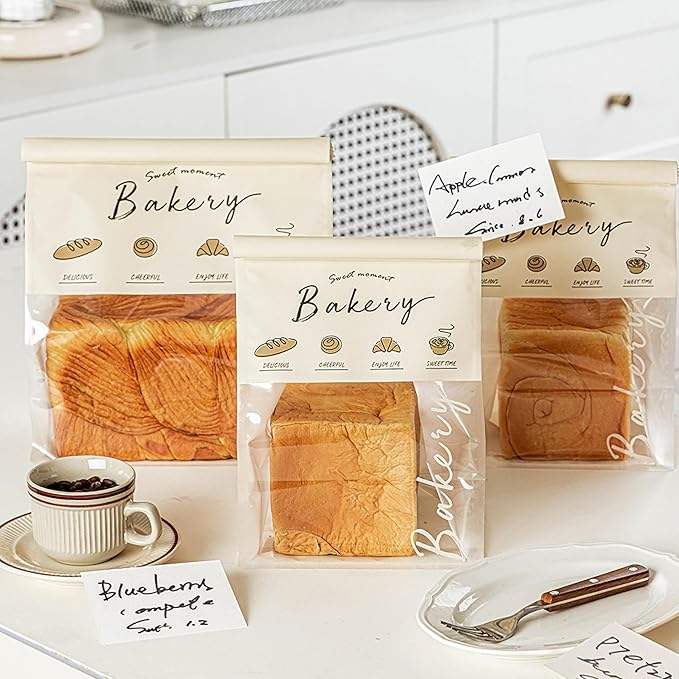 Bread Paper Bag with Window Suitable for Bread Food Storage Bags Biscuits Snacks Custom Bread Bags