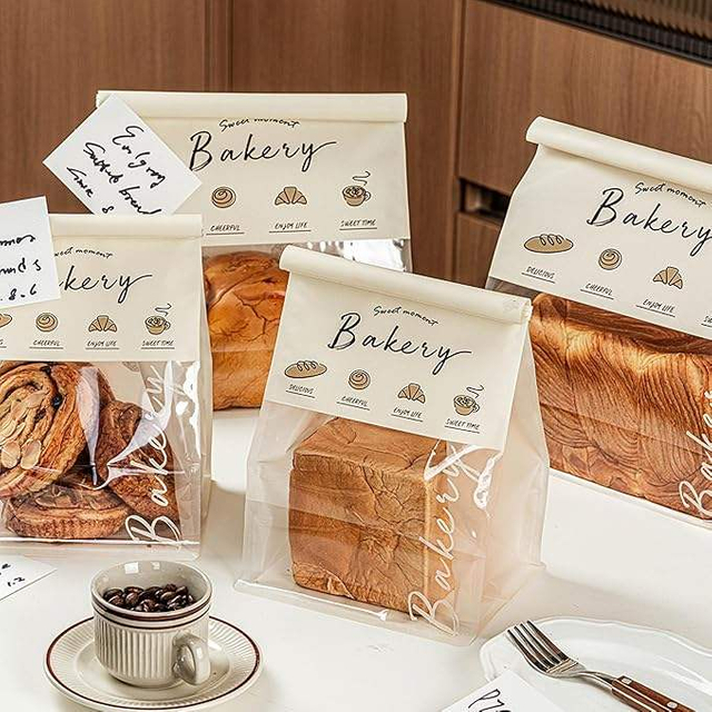 Bread Paper Bag with Window Suitable for Bread Food Storage Bags Biscuits Snacks Custom Bread Bags