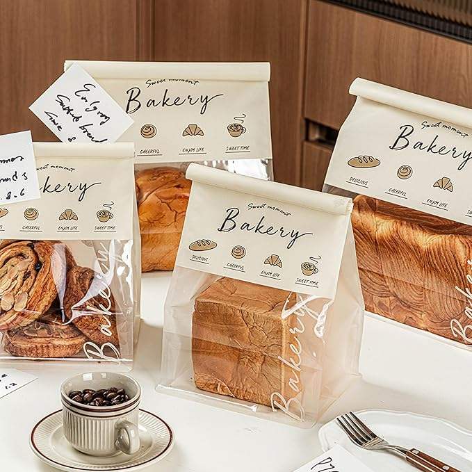Bread Paper Bag with Window Suitable for Bread Food Storage Bags Biscuits Snacks Custom Bread Bags