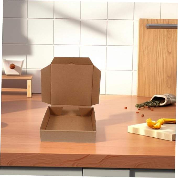 Kraft Paper Cookie Box Storage Container Packing Takeout Boxes Custom Pizza Boxs