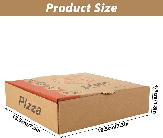Mini Kraft Cardboard Reusable for Takeaway Pizza Cookies Cakes Food Custom Pizza Boxs