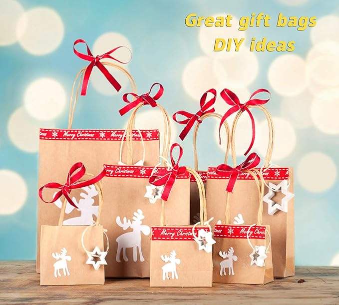 Kraft Paper Bag 100 Gift Bags, Merchandise Bags, Retail Bags, Party Bags, 100% Recycled Paper Bags Processed in Bulk