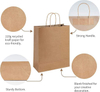 Brown Kraft Paper Shopping Bag with Handle Loose Bulk Gift Bag for Weddings Birthdays for Special Occasions
