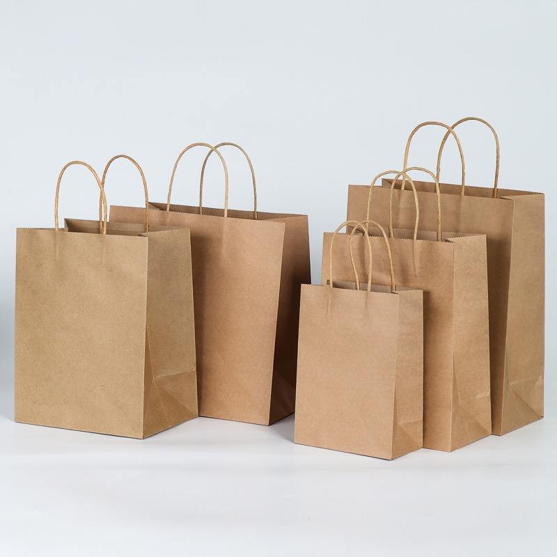 Brown Kraft Paper Shopping Bag with Handle Loose Bulk Gift Bag for Weddings Birthdays for Special Occasions