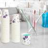 Customized LOGO Disposable Drinking Cup for Parties Picnics and Trips with Purple Flower Pattern Paper Cup