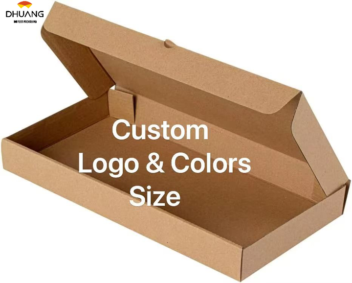 Kraft Corrugated Pizza Delivery Container Food Delivery Box Gift Packaging Container Custom Pizza Boxs