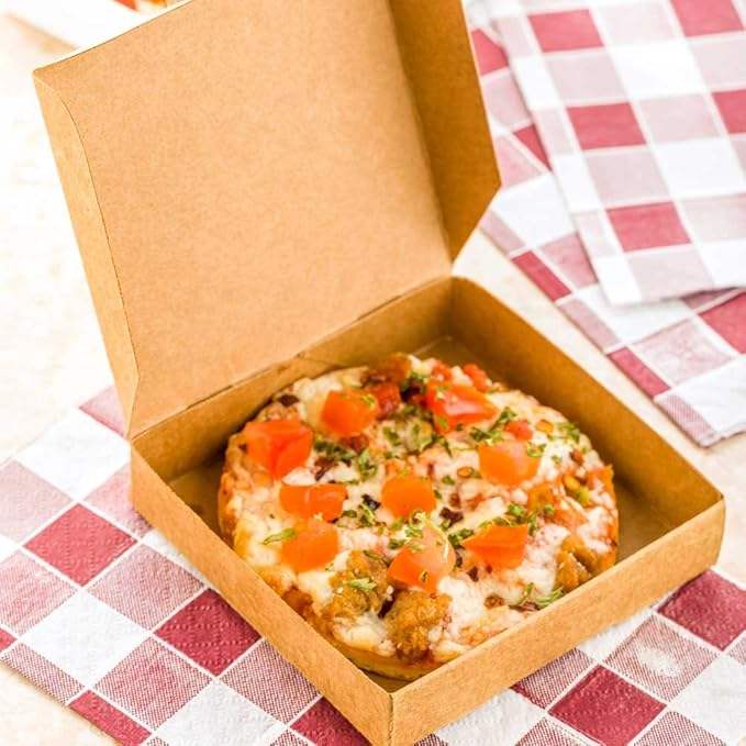 Small Disposable Corrugated Paper Box for Secure Pizza for Cookies or Party Gifts Packaging Custom Pizza Box