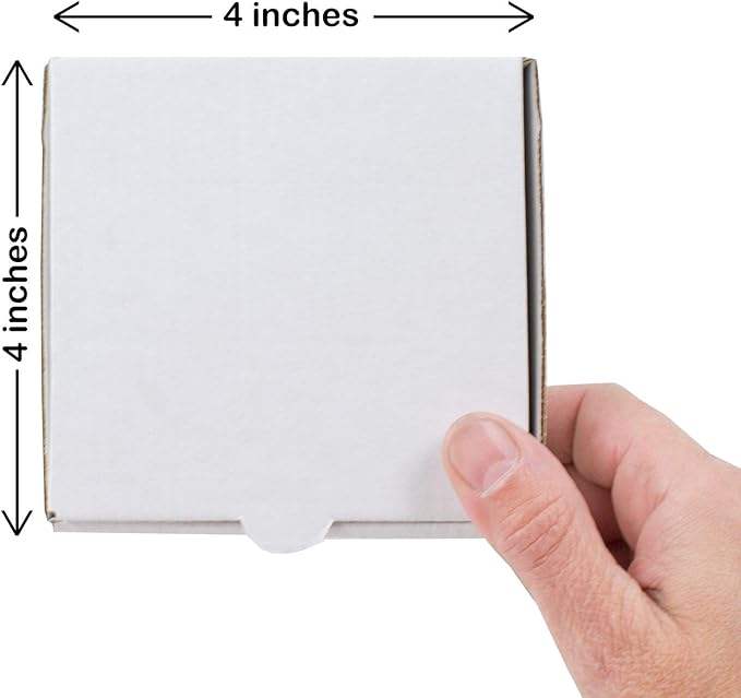 White Mini (8 Packs) Cookie Box square Flat Cardboard Box Made in China Custom Pizza Boxs