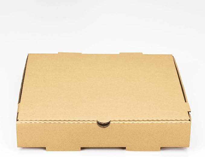 Kraft Grease-resistant Corrugated Pizza Boxes Ventilated and Convertible to Plates Custom Pizza Boxs