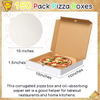 Corrugated Box Takeout Box with Lid Suitable for Hamburger Barbecue Kraft Paper Material Custom Pizza Boxs