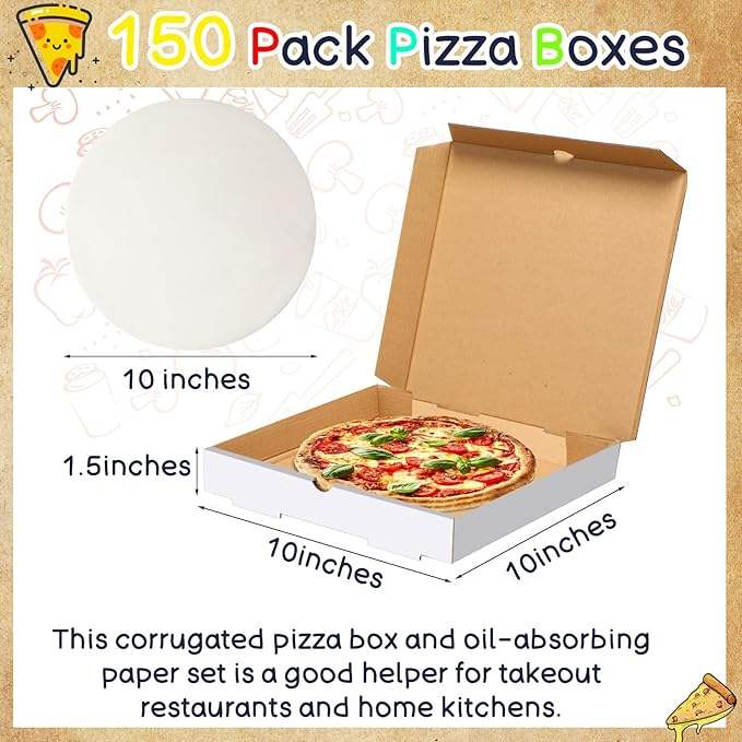Corrugated Box Takeout Box with Lid Suitable for Hamburger Barbecue Kraft Paper Material Custom Pizza Boxs