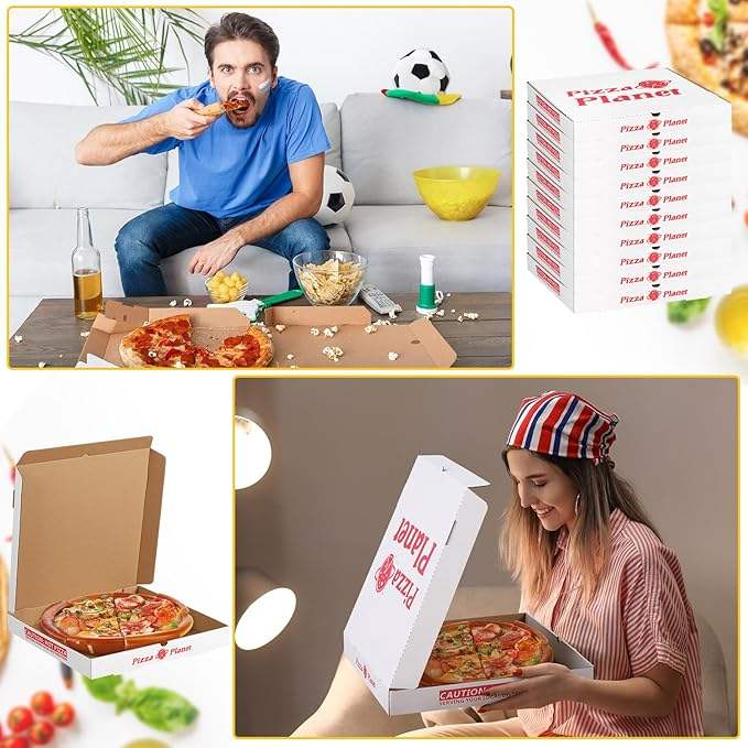 10 Packs of Large Corrugated Box Thick Extra-large Pizza Planet Pizza Box Planet Party Decorations Custom Pizza Boxs