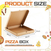 Corrugated Greaseproof Kraft Takeout Containers Packing Boxes for Homemade Pizzas Food and Crafts Custom Pizza Box