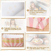 Pastel Paper Disposable Food Tray Pastel Party Kraft Food Boat 4 Color Stripes with Scallops Gold Foil Hot Dog Tacos Food Trays