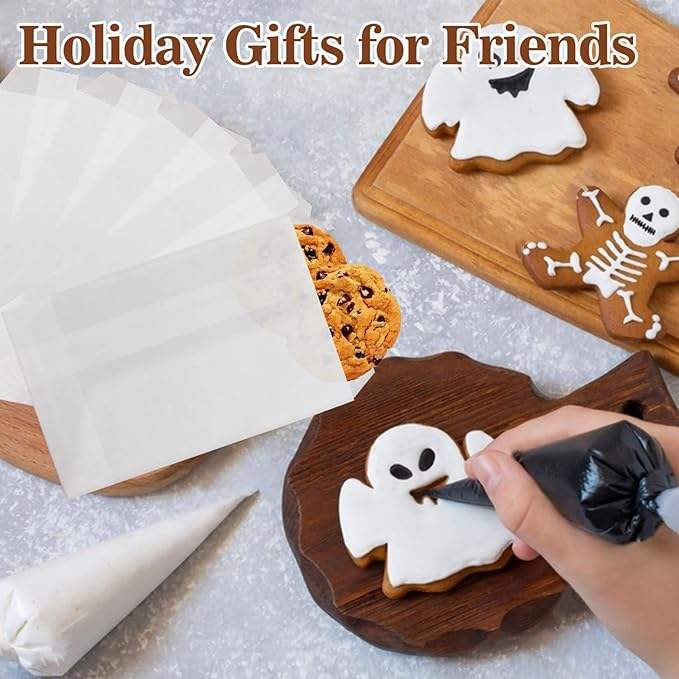 Biscuit and Candy Food Packaging Toasted Bread Lightweight Snack Bags Oil-proof Paper Bags
