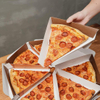 Pizza Box Clamshell Pizza Slice Container - Greaseproof Label Lock Kraft Paper Single Recyclable Custom Pizza Boxs