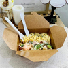 Brown Fast Food Carton Leak-proof and Grease-proof Recyclable Lunch Box Food Box