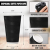 Insulated Ripple Paper Cups with Lids Disposable Coffee Cups for Water Juice Coffee Cup