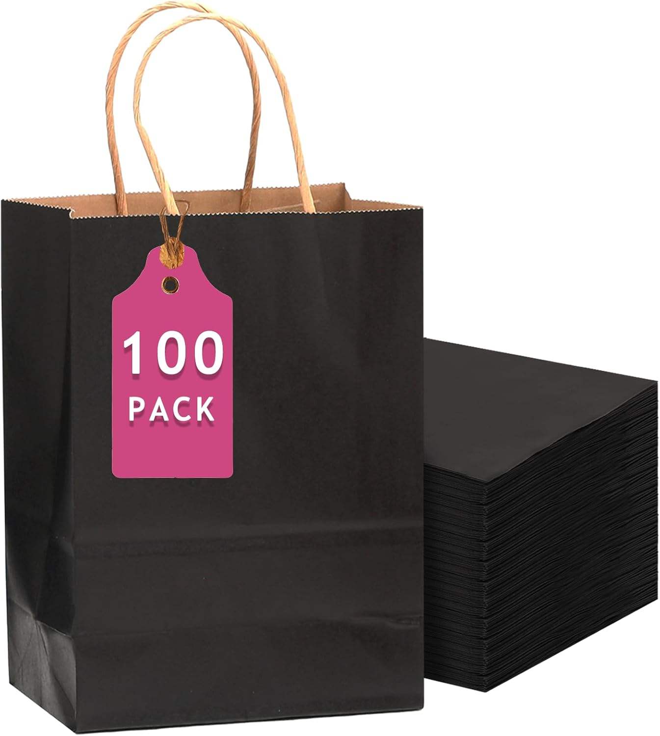 Black Kraft Paper Bags Can Be Customized in a Variety of Sizes Can Be Customized Pattern logo Retail Bags Shopping Bag
