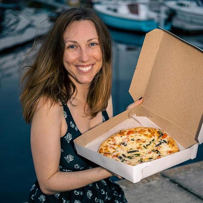 White Cardboard Pizza Box Sturdy Homemade Pizza and Crafts Custom Pizza Boxs