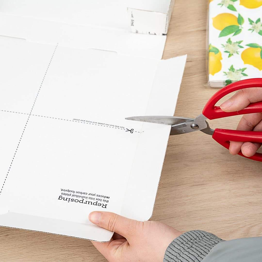 Corrugated Takeout Box - Newsprint and White Paper Takeout Box Oil Resistant Disposable Custom Pizza Boxs