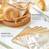Bread Bag with Window Paper Doughnut Bag for Baked Goods Cookies Snacks Candy Sandwiches Custom Bread Bags