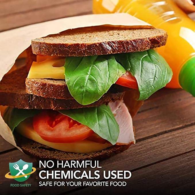 Sandwich Cookie Baking Bag - Suitable for Packaging Pastries Hamburgers Bagels and Toast Slices Custom Bread Bags