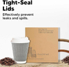 Insulated Disposable Coffee Cup with Lid, Double Wall Corrugated Hot Cup Bulk Cup for Hot or Cold Drinks