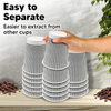 Insulated Disposable Coffee Cup with Lid, Double Wall Corrugated Hot Cup Bulk Cup for Hot or Cold Drinks
