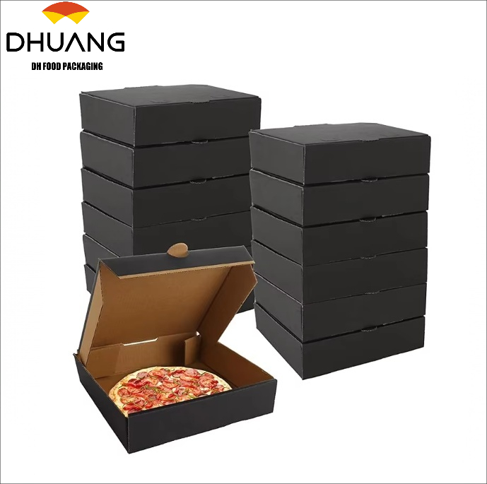 Mini Black Box - a Box Used for Food Delivery and Storage Pizza Cake Cookies Food Custom Pizza Box