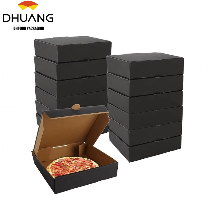 Mini Black Box - a Box Used for Food Delivery and Storage Pizza Cake Cookies Food Custom Pizza Box