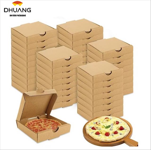 Mini Pizza Box Lock Corner Clay Coating Thin Reusable for Cookies Cake Parties Weddings Custom Pizza Box