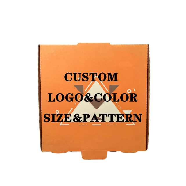 Pattern Square Pizza Bakery for Restaurant Parties for Safe Cardboard Corrugated Kraft Paper Custom Pizza Boxes