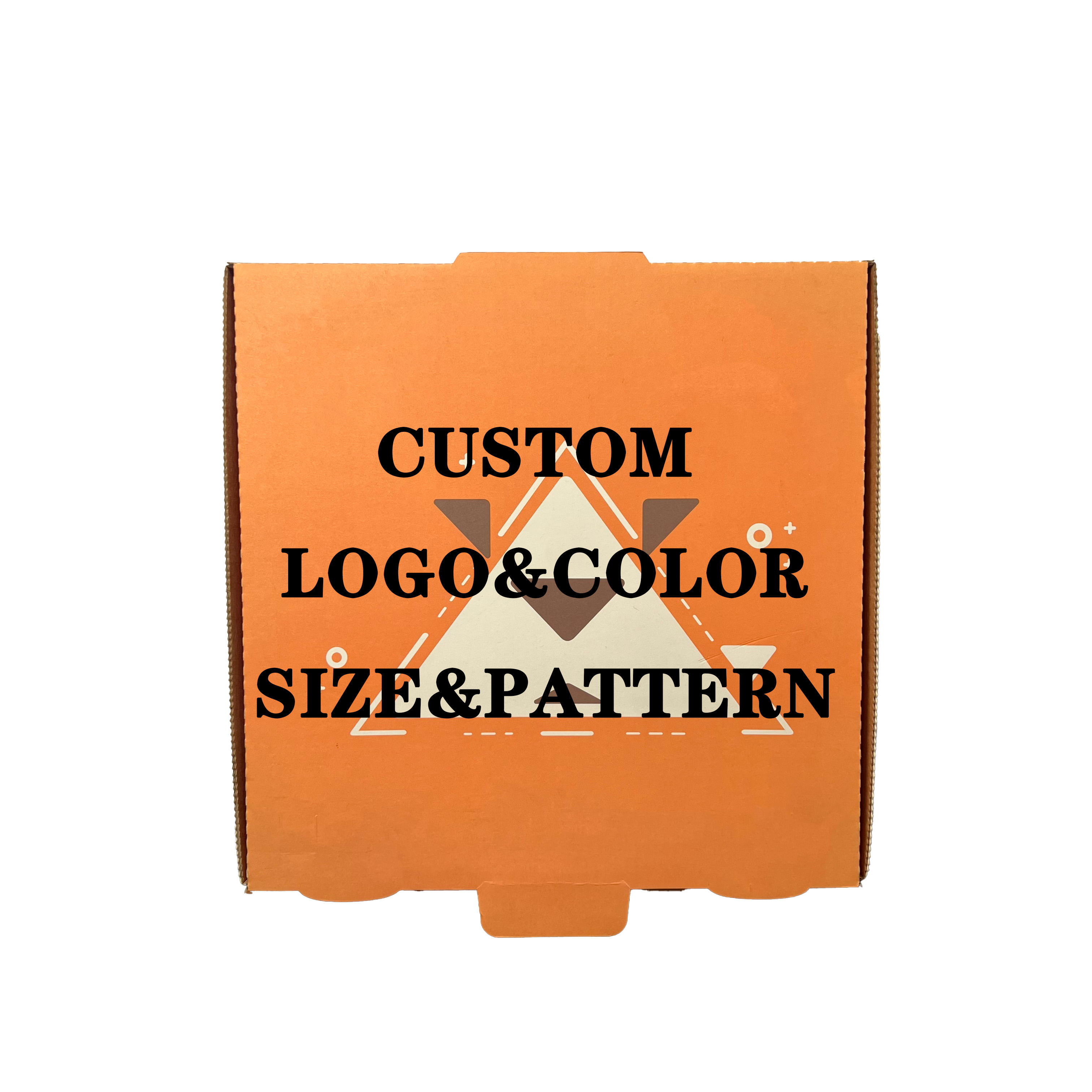 Pattern Square Pizza Bakery for Restaurant Parties for Safe Cardboard Corrugated Kraft Paper Custom Pizza Boxes