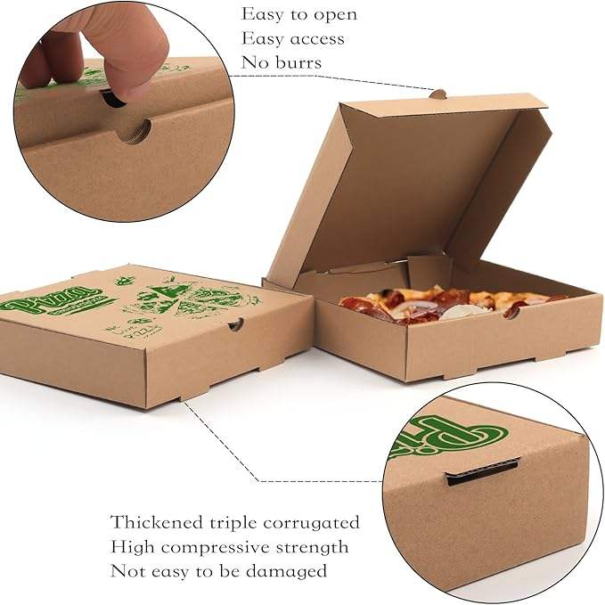 Disposable Pizza Box Corrugated Paper Pizza Delivery Packaging Food Packaging Pizza Box Custom