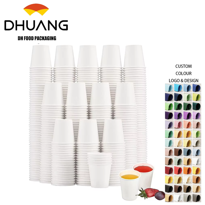 Small Disposable Mini White Paper Cups 3 Ounce Espresso Cups for Parties Travel Events Mouthwash Cups for Convenient Use