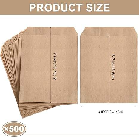 Bags Kraft Mini Paper Bag for Patty Snack Cookies Popcorn Candy Sandwich Custom Bread Bags