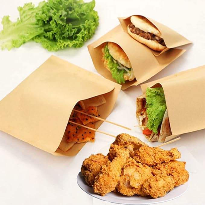 Biscuits Sandwich Single-use Paper Bag Packaging Food Paper Bag Suitable for Storing and Packaging Gifts Oil-proof Paper Bag