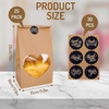 Homemade Bread Storage Bag with Heart Window and 30 Decal Kraft Paper Bread Bags Custom Bread Bags