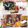 Paper Food Trays Christmas Plaid Lights Disposable Nachos Popcorn Hot Dogs Holiday Party Supplies (lively, Colorful)