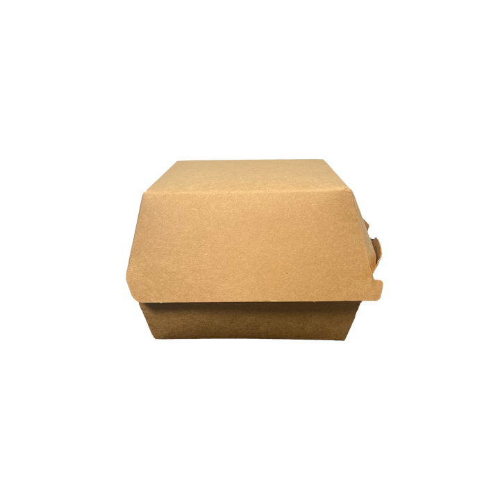 Cellophane Baking Packaging Box for Takeout Hamburgers Laminated Anti-oil and Non-foldable Burger Box